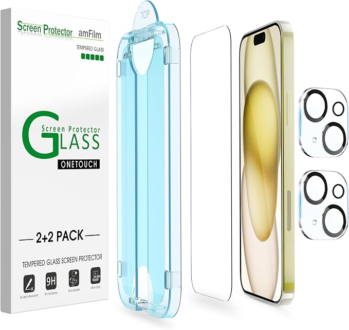 amFilm OneTouch 2+2 Pack Compatible by amFilm