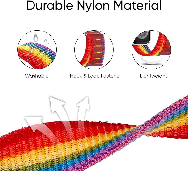 6 Pack Sport Nylon Loop Band Compatible - Image 2