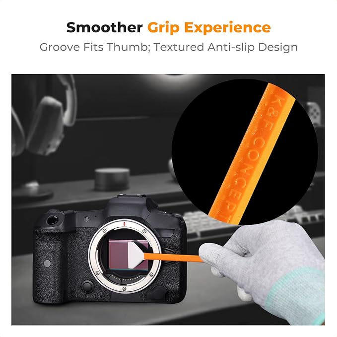 K&F CONCEPT 24mm Full Frame Sensor Cleaning Swab*10 + 20ml Sensor Cleaner - Image 4