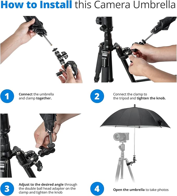 65CM/25.6" Camera Tripod Umbrella - Image 4