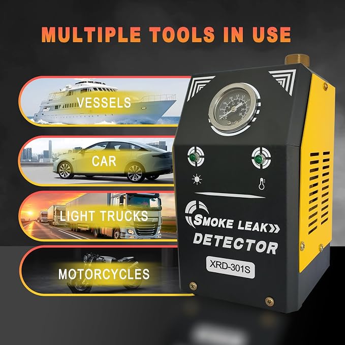 Automotive Smoke Machine with Built-in Air Pump and Pressure Gauge, Adjustable - Image 3
