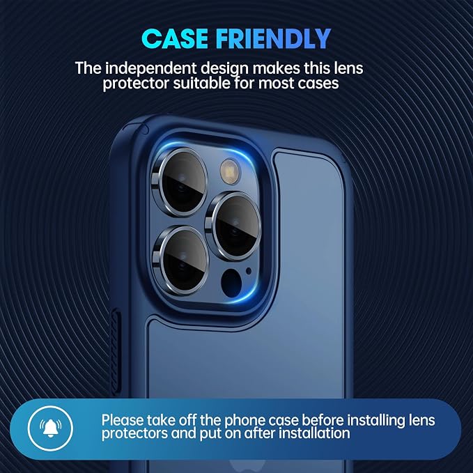 for iPhone 15 Pro/iPhone 15 Pro Max Camera Lens Protector Individual Metal Ring - Image 6