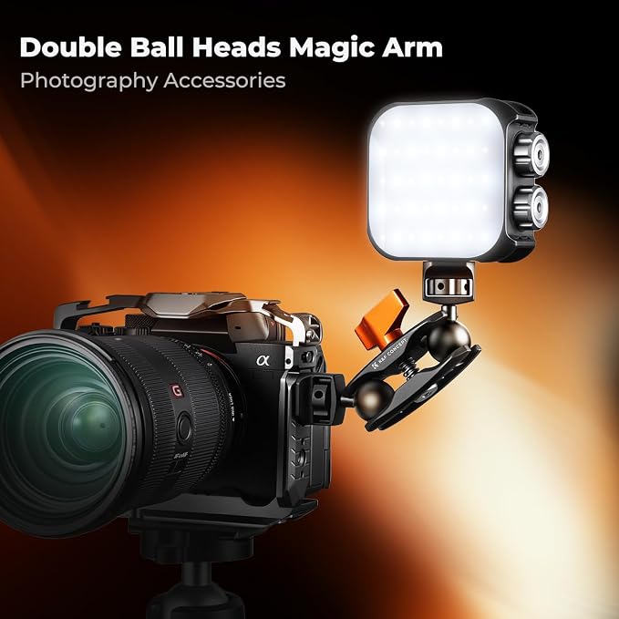 K&F CONCEPT Dual Ball Heads Magic Arm, Articulating Magic Arm - Image 2