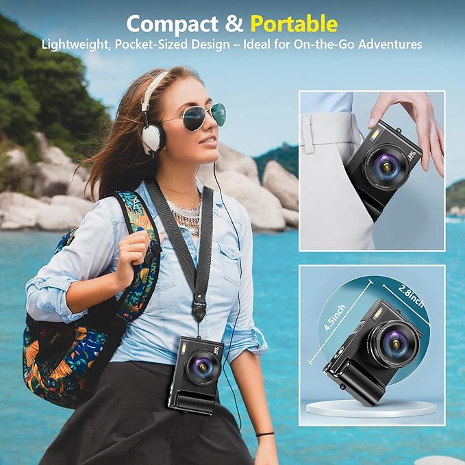 4K Digital Camera for Photography Autofocus, Upgraded 64MP WiFi Vlogging Camera - Image 5