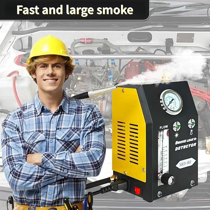 Smoke Machine Automotive with Built-In Air Pump and Pressure Gauge & Adjustable - Image 6