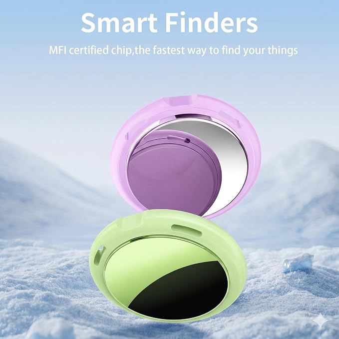 2 Pack Tracker Tags Pair with Apple Find My Bluetooth Air Smart Tags Key Finder - Image 2
