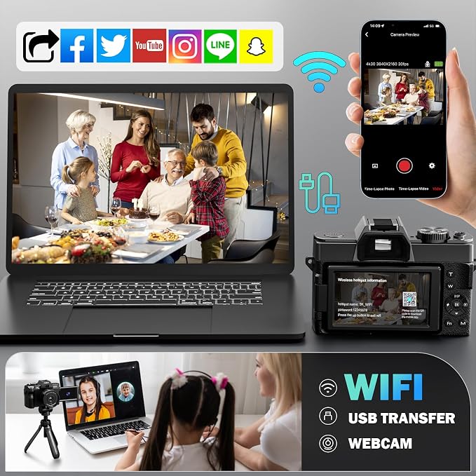 True 5K Digital Camera for Photography, Autofocus & Anti-Shake, 16X Zoom - Image 9