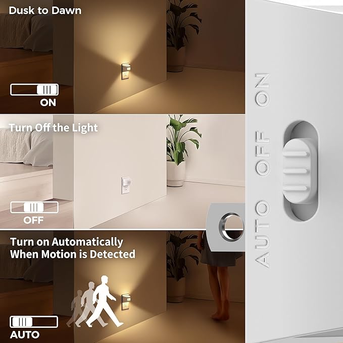 DORESshop LED Night Light, Night Lights Plug into Wall, 3 Mode Motion Sensor - Image 4
