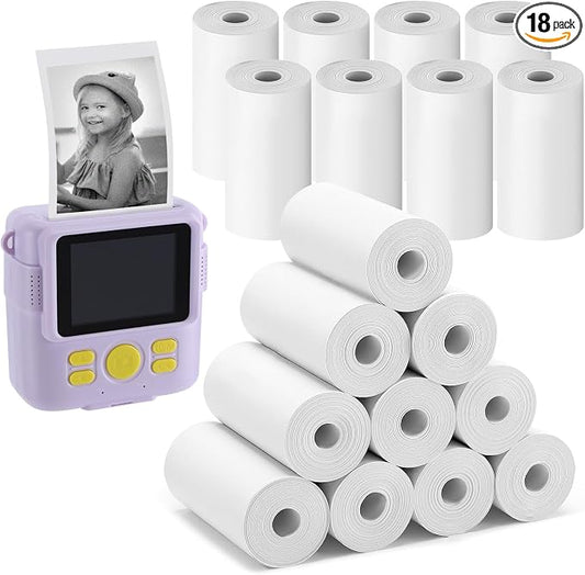 18 Rolls Kids Instant Camera Print Refill Paper by Biubee