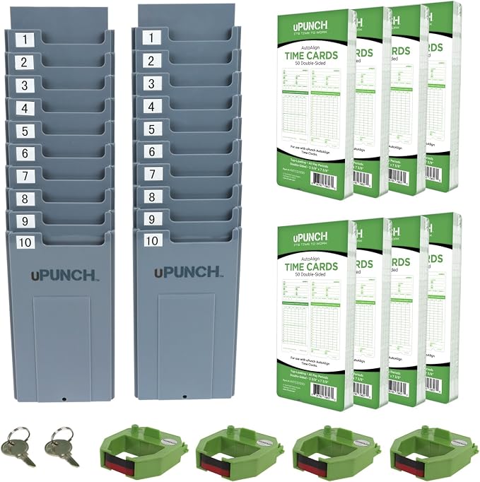 uPunch HN3540 Complete Small Business Start-Up Kit: AutoAlign Time Clock System - Image 2