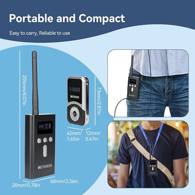 Retekess T130S Wireless Tour Guide System, Church Translation System, Wireless - Image 8