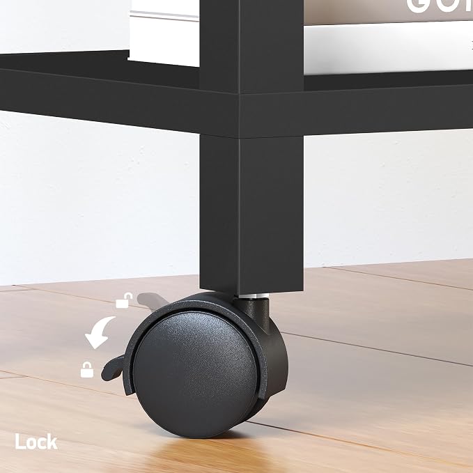 TUTOTAK 2 Tier Printer Stand, Rolling Printer Cart - Image 5