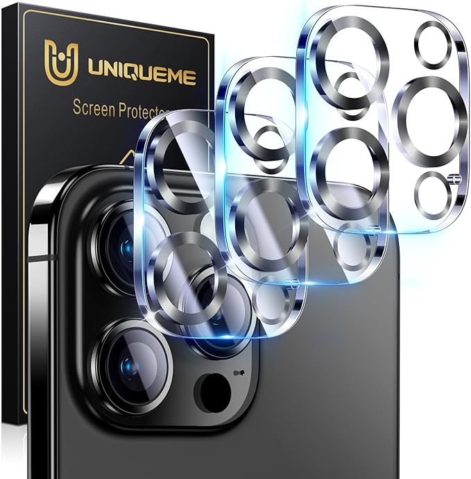 UniqueMe for 3 Pack iPhone 16 Pro/iPhone 16 Pro Max Camera Lens Protector by UniqueMe