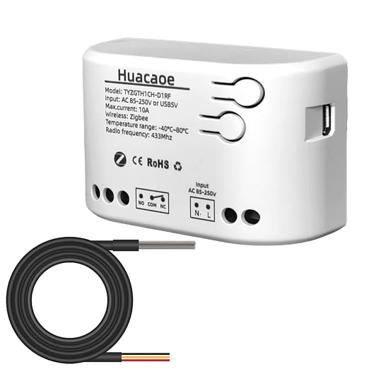 Zigbee 1CH 85-250VIntelligent Temperature Sensor, High Precision Waterproof by Unknown