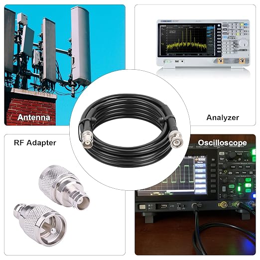 MOOKEERF BNC Male to BNC Female Coaxial Cable 50 ohm RG8X Coax Ultra Low Loss - Image 5