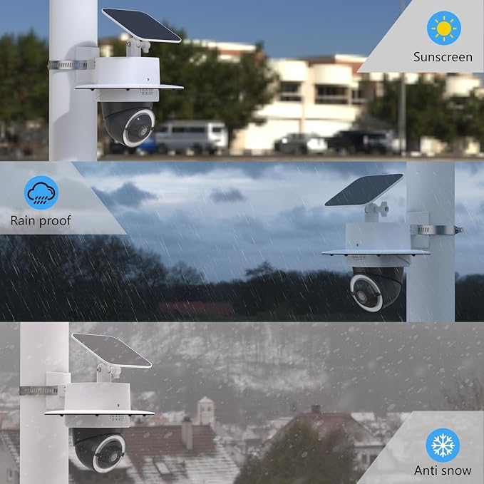 Pole Mounting Bracket & Outdoor Camera Sun Rain Shade Shield Cover Compatible - Image 6