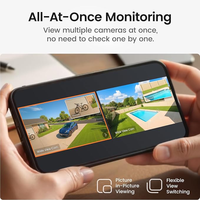 aosu T2 Pro Solar Security Cameras Wireless Outdoor, 2 Cam Kit, 3K Dual Cam No - Image 7