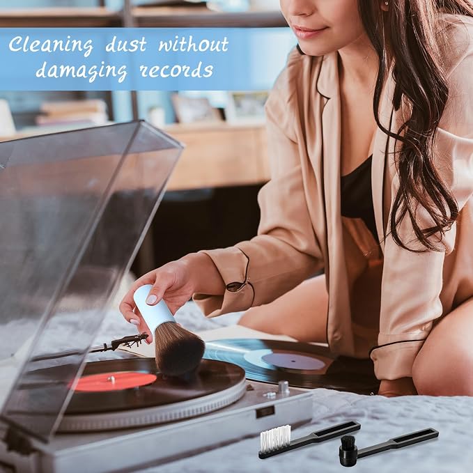 Ziliny 3 Pcs Vinyl Record Cleaning Brush Wooden Anti Static Dust Record Vinyl - Image 6