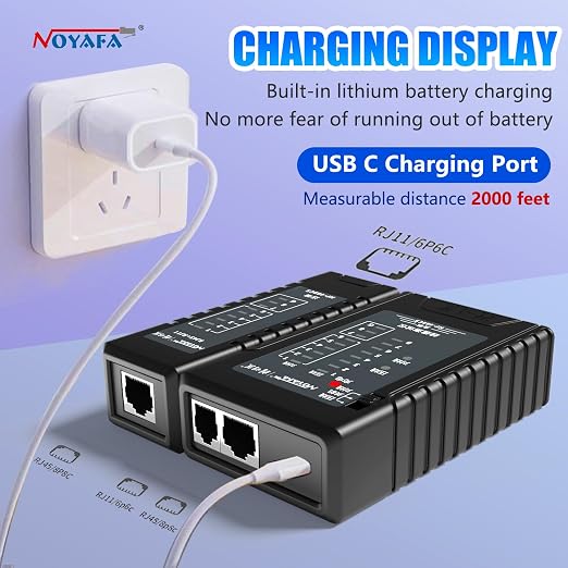 NOYAFA Network Cable Tester for RJ45, RJ12 /Cat5, Phone Line Cat3, Ethernet - Image 8