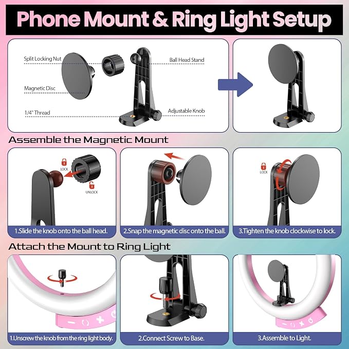 UBeesize 12'' LED Ring Light - Image 3