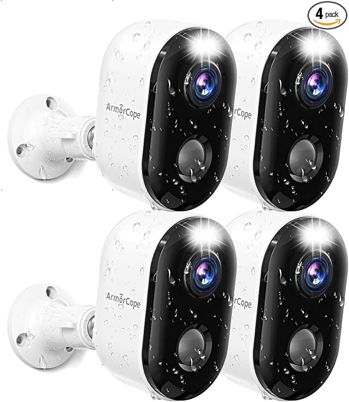 Armorcope Security Cameras Wireless Outdoor, Battery Powered 2k Color Night by Armorcope