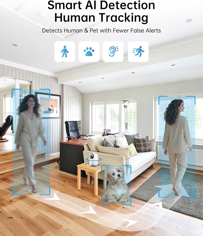 Indoor Security Camera, 5MP Plug-in Wireless WiFi Home Camera - Image 7