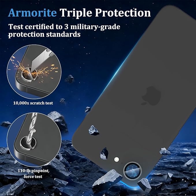 Camera Lens Protector for iPhone 17e / iPhone 16e, Military Grade Shatterproof - Image 5
