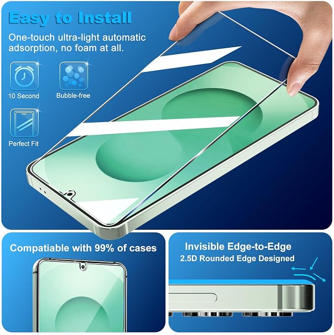 firtstnow 3 Pack for Samsung Galaxy S26 Plus Screen Protector Tempered Glass + - Image 4