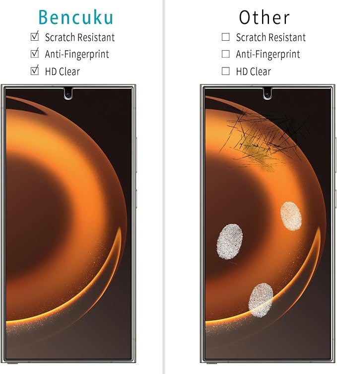 2 Pack Screen Protector for Samsung Galaxy S24 Ultra Tempered Glass - Image 2