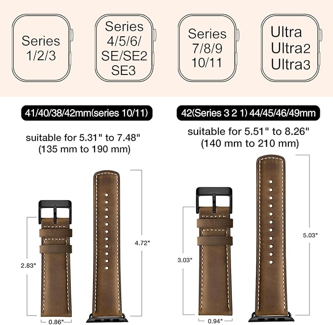 SUNFWR Leather Bands Compatible - Image 5
