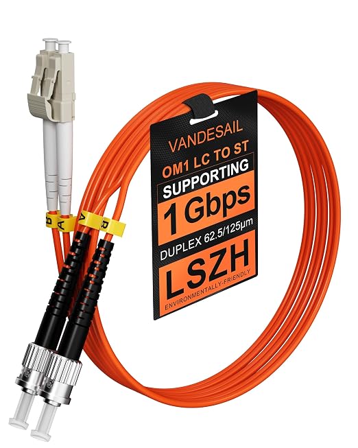 LC to ST Fiber Patch Cable OM1 by VANDESAIL