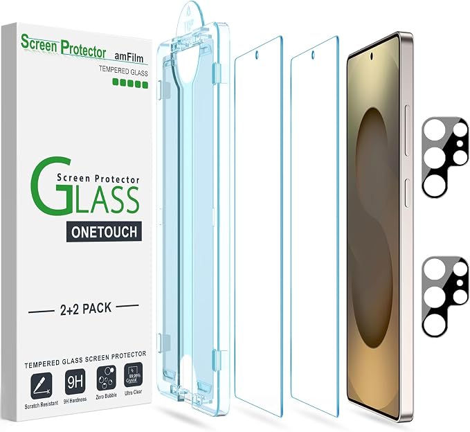 amFilm Auto-Alignment OneTouch for Samsung Galaxy S25 Ultra 6.9" Screen by amFilm