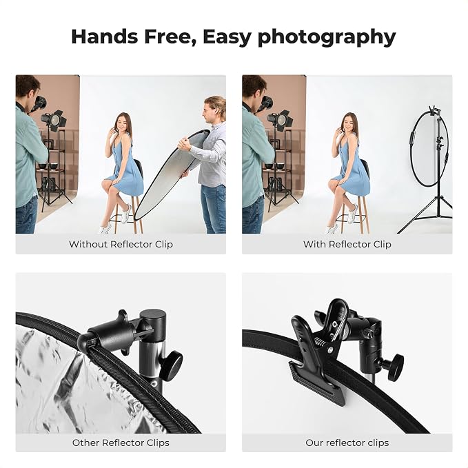 K&F CONCEPT Photography Reflector Holder, Photo Video Studio 5/8" Heavy Duty - Image 5