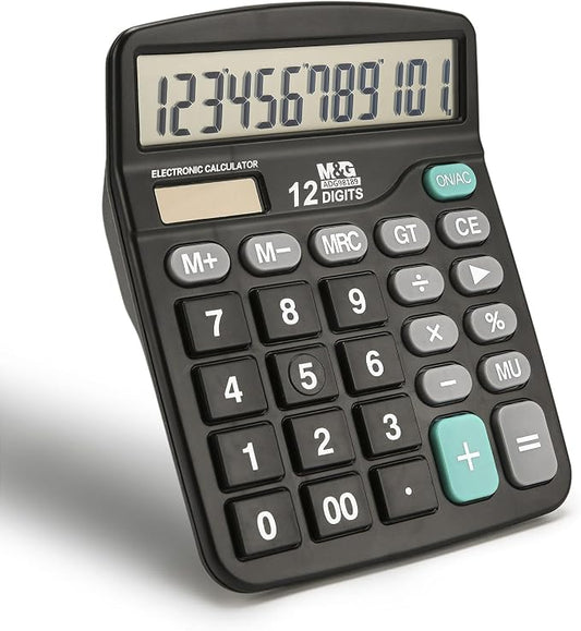 M&G Desk Calculator 12 Digit Office Calculators by MG