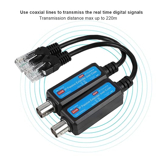 Network Coaxial Transmitter, 1Pair 10/100Mbps Passive IP 1CH Ethernet Over Coax - Image 4