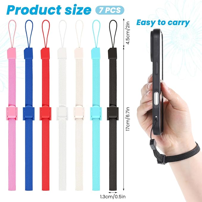 7 PCS Hand Wrist Strap, Adjustable Phone Lanyards - Image 2