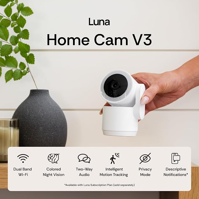 Luna 2K Indoor Cameras for Home Security and Window Camera, Smart AI - Image 2