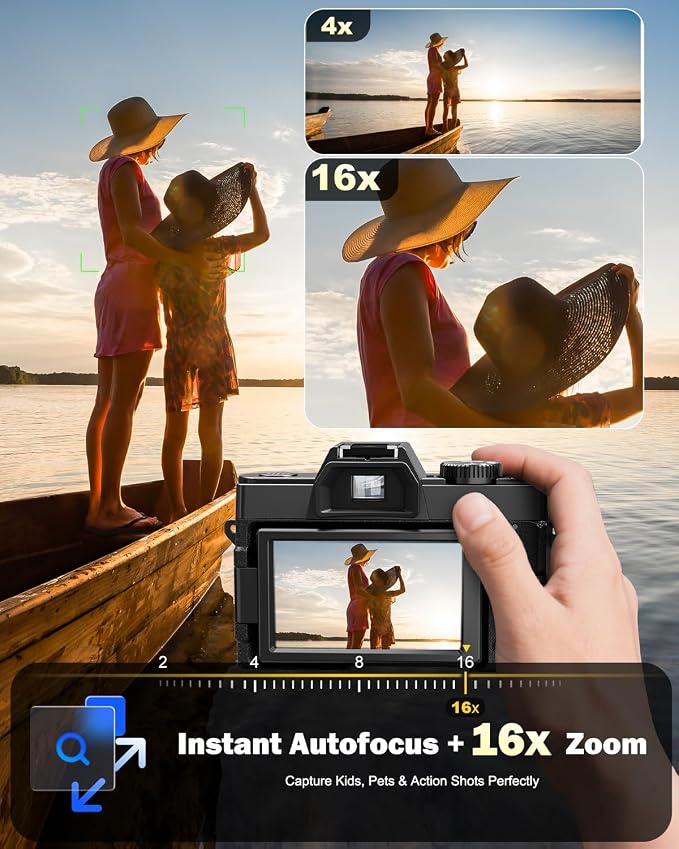 NBD 8K Digital Cameras for Photography, 64MP Camara Fotograficas, Travel - Image 2