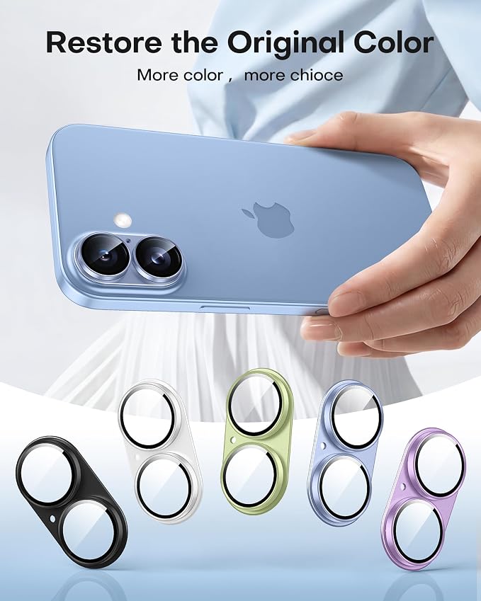 TAURI 2 Pack for iPhone 17 Camera Lens Protector, Full Coverage Military-Grade - Image 7