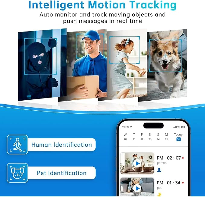 5G&2.4G WiFi Indoor Camera for Home Security, Pan/Tilt Baby/Pet Camera - Image 2