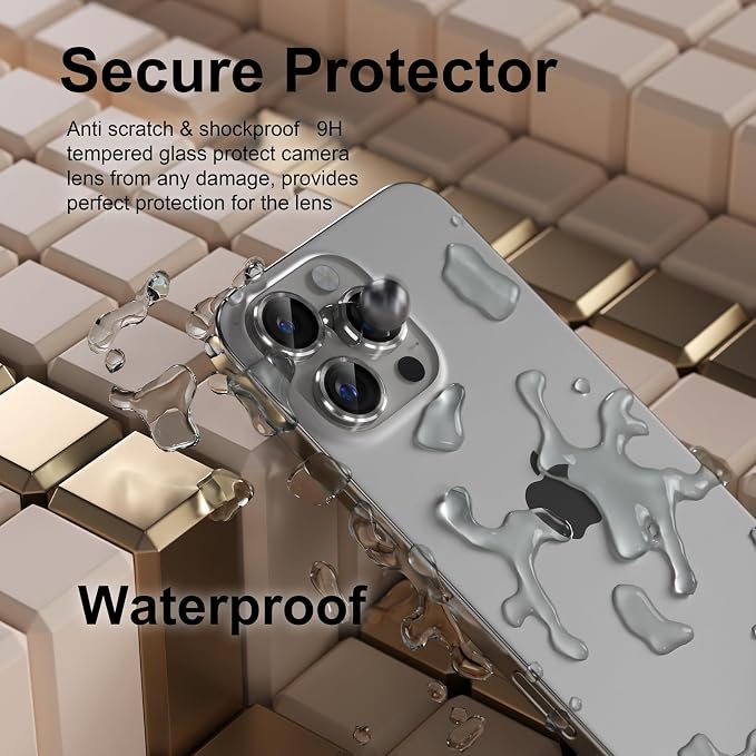 Misea Compatible for iPhone 16 Pro/iPhone 16 Pro Max Camera Lens Protector - Image 3