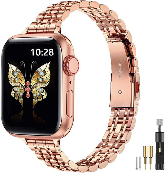 MioHHR Slim Metal Band Compatible by ProfessionalStainlessSteelWatchBandCase