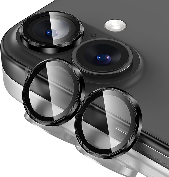 Tensea for iPhone 16 / iPhone 16 Plus Camera Lens Protector, 9H Tempered Glass by Tensea