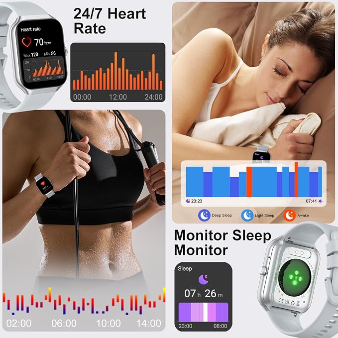 Smart Watch for Men Women, 1.96" HD Smartwatch - Image 4