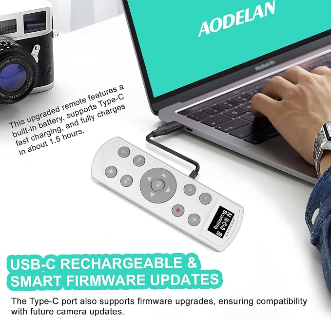 Remote Control for Nikon Camera, USB-C Rechargeable Wireless Shutter Release - Image 6