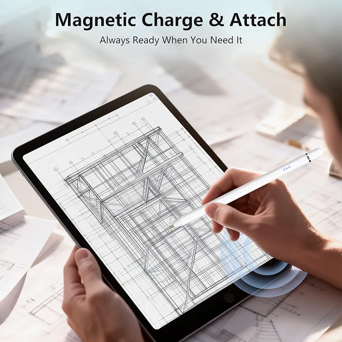 Stylus Pen for Apple iPad 2018–2026, Magnetic Charging iPad Pencil 2nd - Image 8