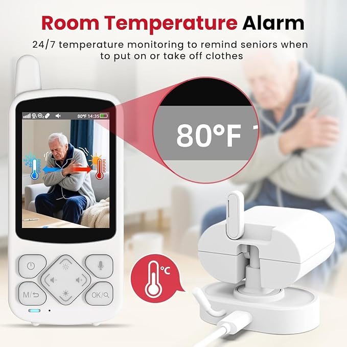CallToU Elderly Monitor with Camera and Audio, 2-Way Talk Baby Monitors - Image 8