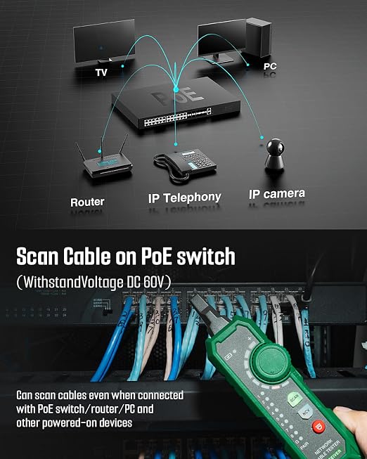 TESMEN TLP-900AR Network Cable Tester, RJ11 RJ45, - Image 4