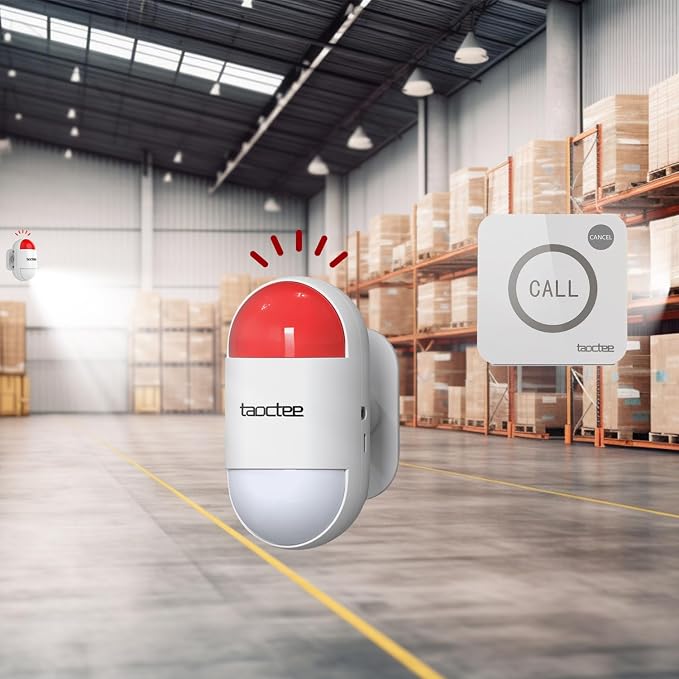Panic Button Alarm for House Remote Control Strobe Siren Alarm System Sound & - Image 8