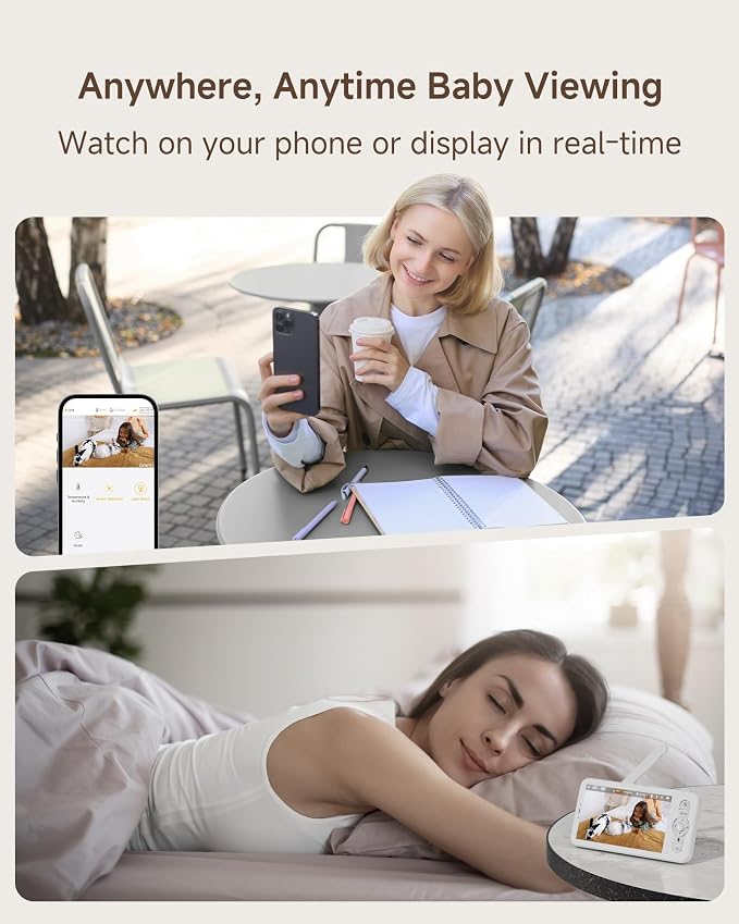 ARENTI WiFi Baby Camera Monitor B2 Kit 2026 Upgraded, 5-inch Wireless Display - Image 3